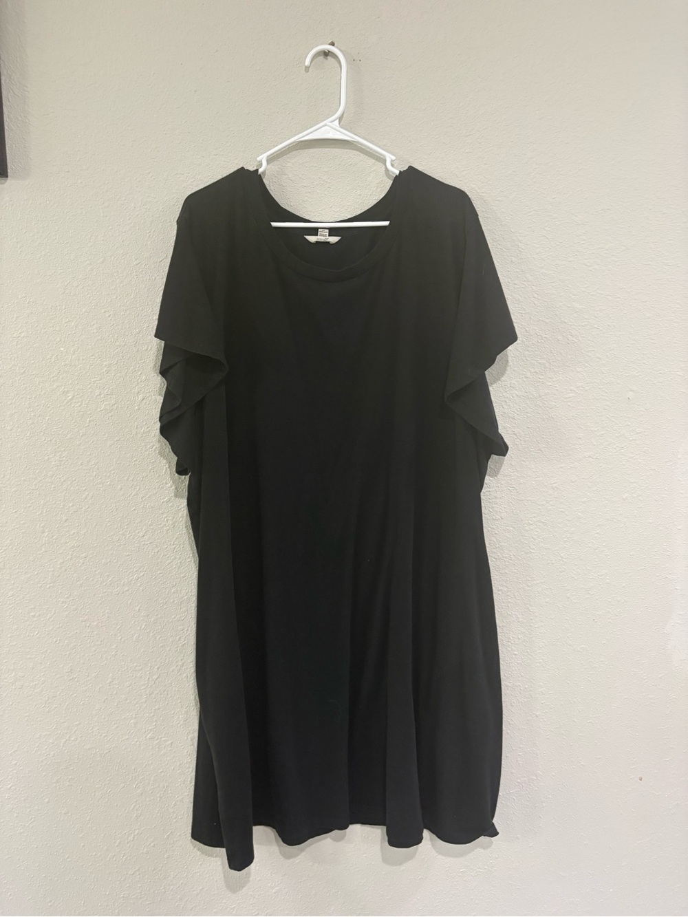 Women's Black Ruffle Sleeve Dress 4x